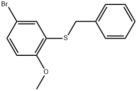 4-Bromo-1-methoxy-2-[(phenylmethyl)thio]benzene Structure