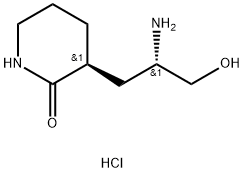 (S)-3-((S)-2-Amino-3-hydroxypropyl)piperidin-2-one hydrochloride Structure