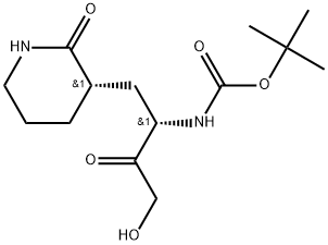 tert-Butyl ((S)-4-hydroxy-3-oxo-1-((S)-2-oxopiperidin-3-yl)butan-2-yl)carbamate Structure