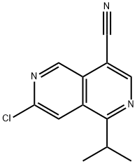 7-Chloro-1-isopropyl-2,6-naphthyridine-4-carbonitrile 구조식 이미지