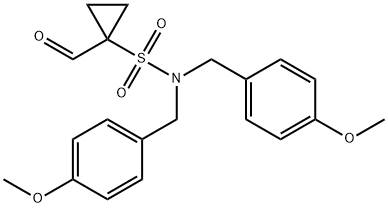1-Formyl-N,N-bis(4-methoxybenzyl)cyclopropane-1-sulfonamide 구조식 이미지