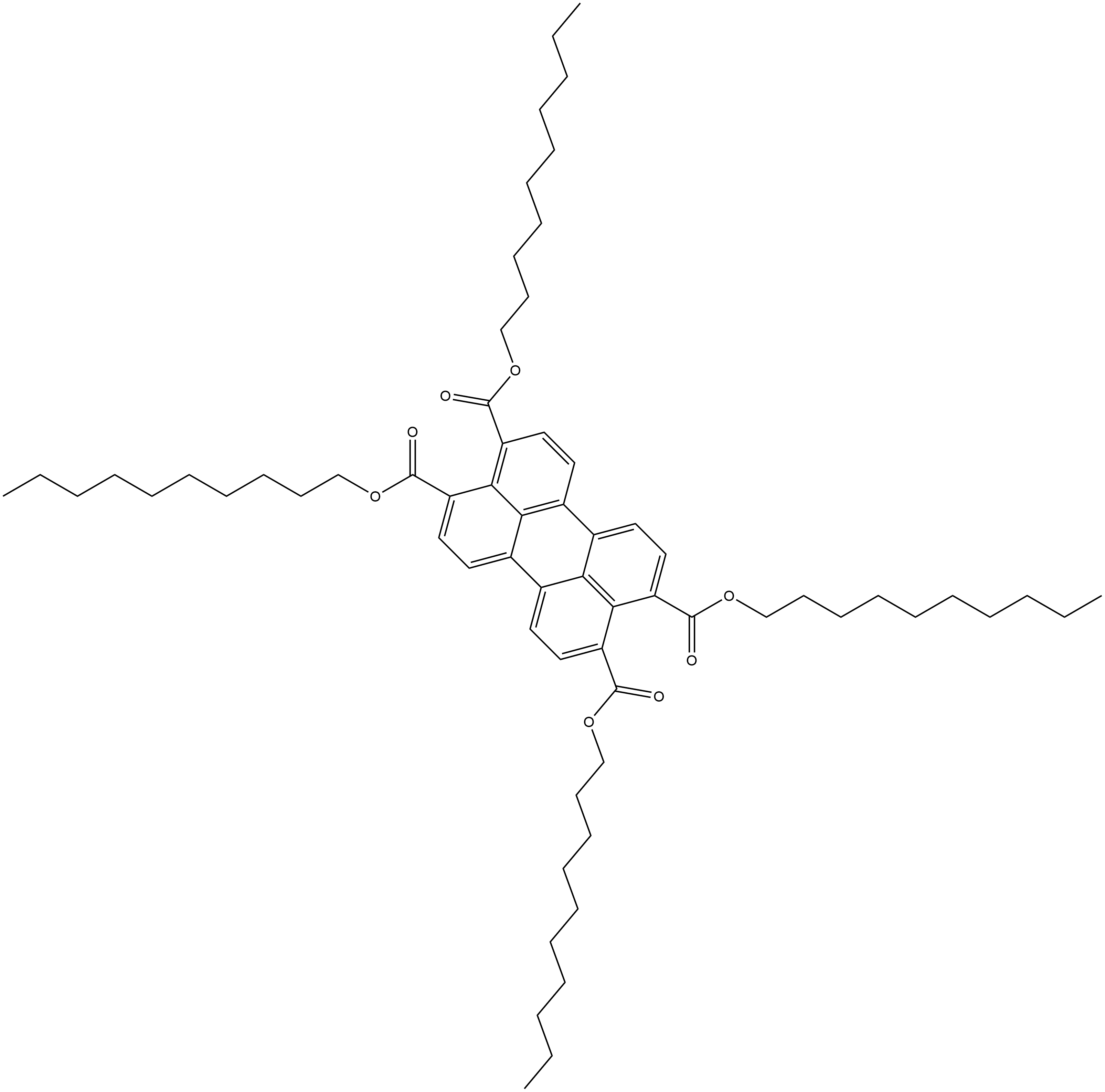 tetrakis(decyl)perylene-3,4,9,10-tetracarboxylate Structure