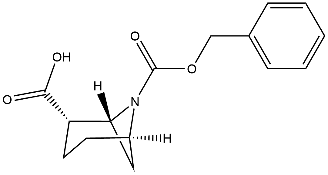 rel-(1R,2S,5R)-6-Aza-bicyclo[3.1.1]heptane-2,6-dicarboxylic acid 6-benzyl ester Structure