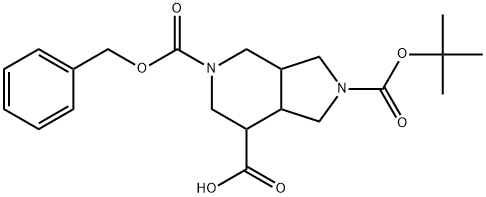 5-((Benzyloxy)carbonyl)-2-(tert-butoxycarbonyl)octahydro-1H-pyrrolo[3,4-c]pyridine-7-carboxylic acid Structure