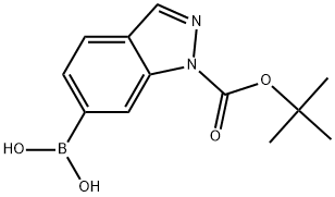 (1-(tert-Butoxycarbonyl)-1H-indazol-6-yl)boronic acid Structure