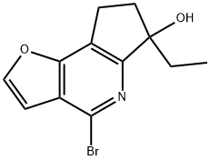 4-Bromo-6-ethyl-7,8-dihydro-6H-cyclopenta[b]furo[2,3-d]pyridin-6-ol 구조식 이미지