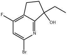 2-Bromo-7-ethyl-4-fluoro-6,7-dihydro-5H-cyclopenta[b]pyridin-7-ol Structure