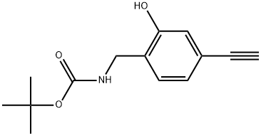 tert-Butyl (4-ethynyl-2-hydroxybenzyl)carbamate Structure