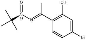 (E)-N-(1-(4-Bromo-2-hydroxyphenyl)ethylidene)-2-methylpropane-2-sulfinamide Structure