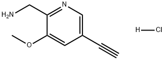 (5-Ethynyl-3-methoxypyridin-2-yl)methanamine hydrochloride Structure