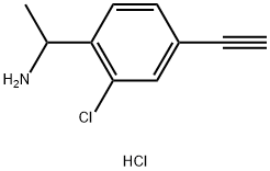 1-(2-Chloro-4-ethynylphenyl)ethan-1-amine hydrochloride Structure