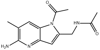 N-((1-Acetyl-5-amino-6-methyl-1H-pyrrolo[3,2-b]pyridin-2-yl)methyl)acetamide 구조식 이미지