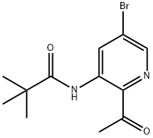 N-(2-Acetyl-5-bromopyridin-3-yl)pivalamide Structure