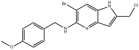 6-Bromo-2-(chloromethyl)-N-(4-methoxybenzyl)-1H-pyrrolo[3,2-b]pyridin-5-amine 구조식 이미지