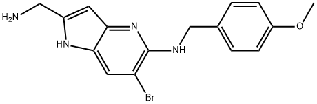 2-(Aminomethyl)-6-bromo-N-(4-methoxybenzyl)-1H-pyrrolo[3,2-b]pyridin-5-amine Structure