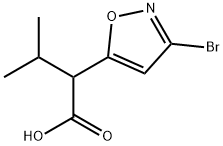 5-Isoxazoleacetic acid, 3-bromo-α-(1-methylethyl)- Structure