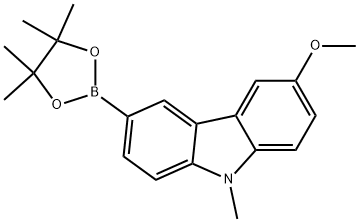 3-Methoxy-9-methyl-6-(4,4,5,5-tetramethyl-1,3,2-dioxaborolan-2-yl)-9H-carbazole Structure