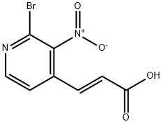 (E)-3-(2-Bromo-3-nitropyridin-4-yl)acrylic acid 구조식 이미지