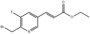 Ethyl (E)-3-(6-(bromomethyl)-5-fluoropyridin-3-yl)acrylate 구조식 이미지