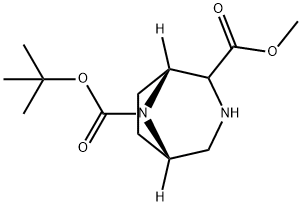 8-(tert-Butyl) 2-methyl (1R,5S)-3,8-diazabicyclo[3.2.1]octane-2,8-dicarboxylate Structure