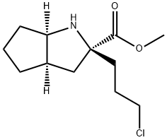 Methyl (2S,3aR,6aR)-2-(3-chloropropyl)octahydrocyclopenta[b]pyrrole-2-carboxylate 구조식 이미지