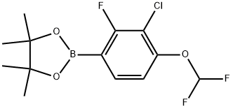 2-[3-Chloro-4-(difluoromethoxy)-2-fluorophenyl]-4,4,5,5-tetramethyl-1,3,2-dio... Structure