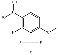 (2-fluoro-4-methoxy-3-(trifluoromethyl)phenyl)boronic acid 구조식 이미지