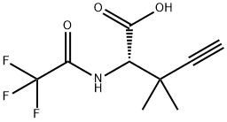 (S)-3,3-Dimethyl-2-(2,2,2-trifluoroacetamido)pent-4-ynoic acid 구조식 이미지