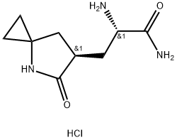 (S)-2-Amino-3-((R)-5-oxo-4-azaspiro[2.4]heptan-6-yl)propanamide hydrochloride Structure