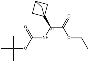 Ethyl (S)-2-(bicyclo[1.1.1]pentan-1-yl)-2-((tert-butoxycarbonyl)amino)acetate Structure