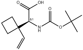 (S)-2-((tert-Butoxycarbonyl)amino)-2-(1-vinylcyclobutyl)acetic acid Structure