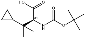 (S)-2-((tert-Butoxycarbonyl)amino)-3-cyclopropyl-3-methylbutanoic acid Structure