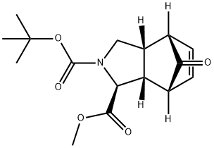 2-(tert-Butyl) 1-methyl (1S,3aS,4S,7R,7aR)-8-oxo-1,3,3a,4,7,7a-hexahydro-2H-4,7-methanoisoindole-1,2-dicarboxylate 구조식 이미지