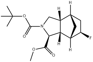 2-(tert-Butyl) 1-methyl (1S,3aR,4S,6R,7S,7aR)-6-fluorooctahydro-2H-4,7-methanoisoindole-1,2-dicarboxylate Structure