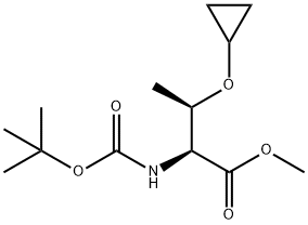 Methyl N-(tert-butoxycarbonyl)-O-cyclopropyl-L-threoninate Structure