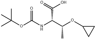 N-(tert-Butoxycarbonyl)-O-cyclopropyl-L-threonine Structure