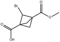 2-Bromo-3-(methoxycarbonyl)bicyclo[1.1.1]pentane-1-carboxylic acid 구조식 이미지