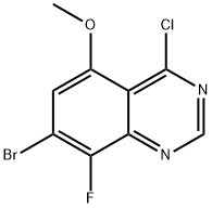 7-Bromo-4-chloro-8-fluoro-5-methoxyquinazoline Structure