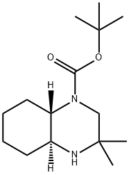 1,1-Dimethylethyl (4aS,8aS)-octahydro-3,3-dimethyl-1(2H)-quinoxalinecarboxylate Structure