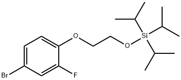 4-Bromo-2-fluoro-1-[2-[[tris(1-methylethyl)silyl]oxy]ethoxy]benzene 구조식 이미지