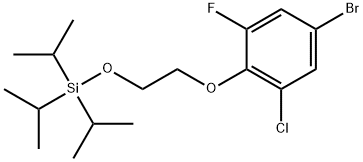 (2-(4-Bromo-2-chloro-6-fluorophenoxy)ethoxy)triisopropylsilane 구조식 이미지