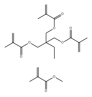 메틸 2-메틸-2-프로페노에이트와 결합한 2-메틸-2-프로펜산  2-에틸-2-[[(2-메틸-1-옥소-2-프로페닐)옥시]메틸]-1,3-프로페  인다이일 에스터 중합체 구조식 이미지