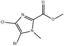 Methyl 5-bromo-4-chloro-1-methyl-1H-imidazole-2-carboxylate Structure