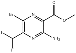 Methyl 3-amino-6-bromo-5-(difluoromethyl)pyrazine-2-carboxylate 구조식 이미지