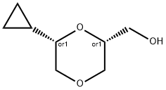 rel-((2R,6S)-6-Cyclopropyl-1,4-dioxan-2-yl)methanol 구조식 이미지