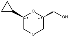 rel-((2R,6R)-6-Cyclopropyl-1,4-dioxan-2-yl)methanol 구조식 이미지