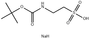 Ethanesulfonic acid, 2-[[(1,1-dimethylethoxy)carbonyl]amino]-, sodium salt (1:1) Structure