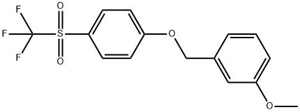 Benzene, 1-methoxy-3-[[4-[(trifluoromethyl)sulfonyl]phenoxy]methyl]- Structure