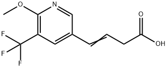 4-(6-Methoxy-5-(trifluoromethyl)pyridin-3-yl)but-3-enoic acid Structure