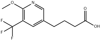 4-(6-Methoxy-5-(trifluoromethyl)pyridin-3-yl)butanoic acid 구조식 이미지